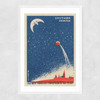Journey to the Moon Matchbox Narrow White Frame
