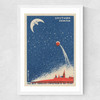 Journey to the Moon Matchbox Medium White Frame