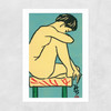 Contemplative Nude Matchbox Unframed Print