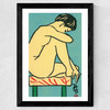 Contemplative Nude Matchbox Wide Black Frame