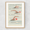 Swimmers Matchbox Narrow Oak Frame