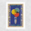 Paintbrush Matchbox Label Narrow White Frame