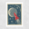 Space Matchbox Label 2 Unframed Print