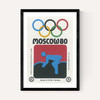 Moscow Olympics Cycling Matchbox Label