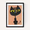 Cat Matchbox Label