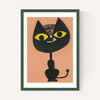 Cat Matchbox Label