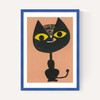 Cat Matchbox Label