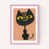 Cat Matchbox Label
