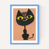 Cat Matchbox Label