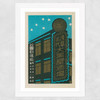 Buildings Matchbox Label Wide White Frame