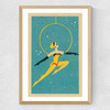 Aerial Woman Matchbox Medium Oak Frame