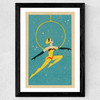 Aerial Woman Matchbox Wide Black Frame
