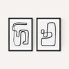 Abstract Monochrome Diptych