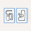 Abstract Monochrome Diptych