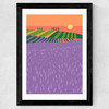 Lavender Fields Wide Black Frame
