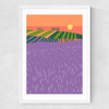 Lavender Fields Medium White Frame