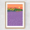 Lavender Fields Medium Oak Frame