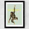 Cheeky Monkey Wide Black Frame
