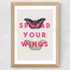 Spread Your Wings Wide Oak Frame