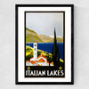 Italian Lakes Medium Black Frame