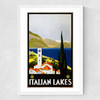 Italian Lakes Medium White Frame