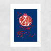 Indigo Pomegranate Unframed Print