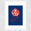 Indigo Pomegranate Wide White Frame