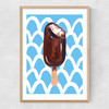 Magnum on Blue Wavey Narrow Oak Frame