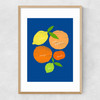 Citrus Blue Narrow Oak Frame