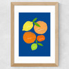 Citrus Blue Wide Oak Frame