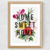 Home Sweet Home by The 13 Prints Wide Oak Frame