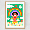 Rainbow by Ana Jaks Medium Oak Frame