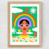 Rainbow by Ana Jaks Wide Oak Frame