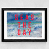 Seas The Day Wide Black Frame