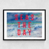 Seas The Day Narrow Black Frame
