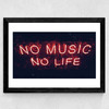 No Music No Life Wide Black Frame