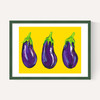 Aubergines on Yellow