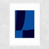 White and Blue Narrow White Frame