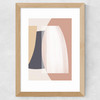 Abstract VI Wide Oak Frame