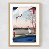 One Hundred Famous Views of Edo by Hiroshige Medium Oak Frame