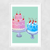 Two Lily Vanillis Narrow White Frame