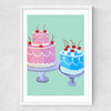 Two Lily Vanillis Medium White Frame
