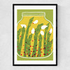 Pickled Asparagus Narrow Black Frame