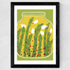 Pickled Asparagus Wide Black Frame