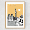 London Cityscape by Becks Norf Design Medium Oak Frame
