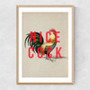 Nice Cock Narrow Oak Frame