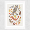 British Nature In Autumn Wide White Frame