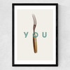 Fork You Medium Black Frame