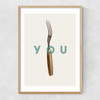 Fork You Narrow Oak Frame
