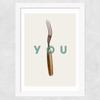 Fork You Wide White Frame